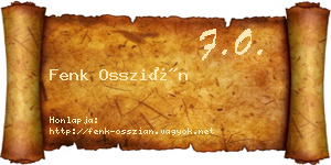 Fenk Osszián névjegykártya
